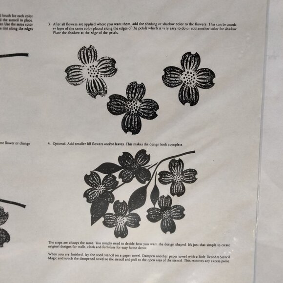 Sandy Aubuchon Stencil Sword Fern Flower Easy Art Productions Free Form SA02 - Picture 3 of 8